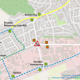 2607_Linienführung Umleitung Moosstraße Umleitung Linienführung während Sperrung Kreisverkehr Moosstraße/Bernsteinstraße