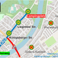 2608 Linienführung Umleitung Sperrung Konrad-Adenauer-Brücke Umleitung Linienführung während Sperrung der Konrad-Adenauer-Brücke