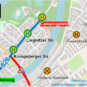 Umleitung Linienführung während Sperrung der Konrad-Adenauer-Brücke