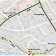 Linienführung der Busse während Bauarbeiten am Rennweg