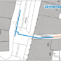Visualisierung des geplanten Leitungsverlauf der Fernwärme von der Spiegelgasse in die Altstadt