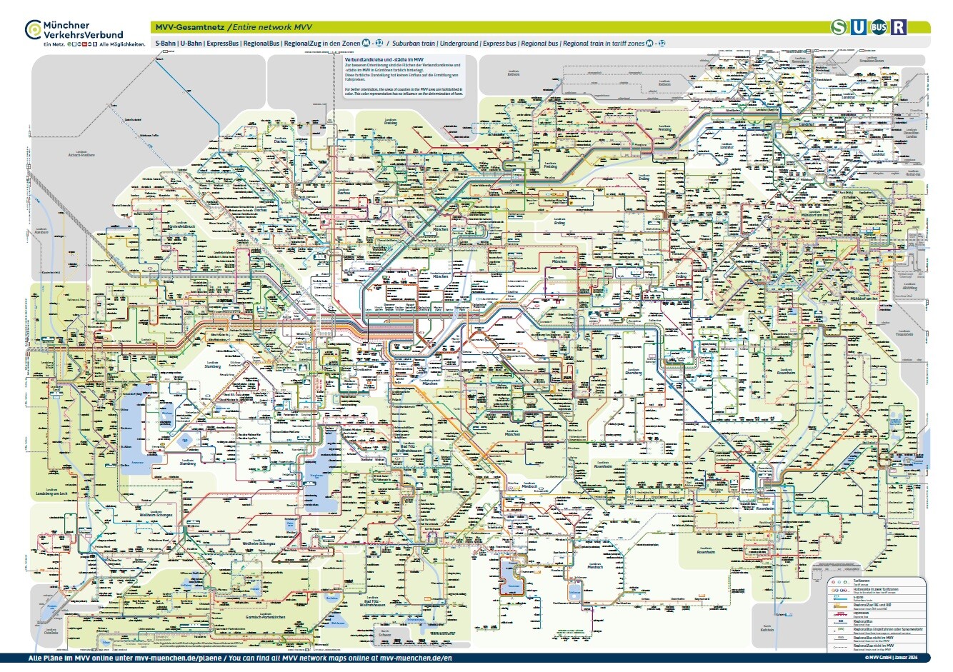 Bild MVV Gesamtnetz MVV Gesamtnetz