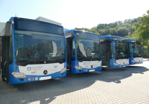 Front-der-Linienbusse Linienbusse der Stadtwerke Landshut